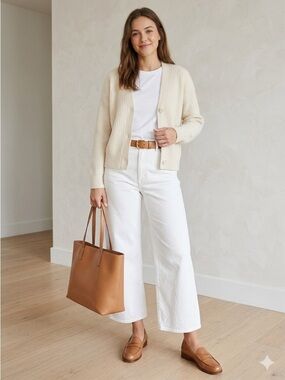 Universal Thread White Wide-Leg High-Rise Jeans